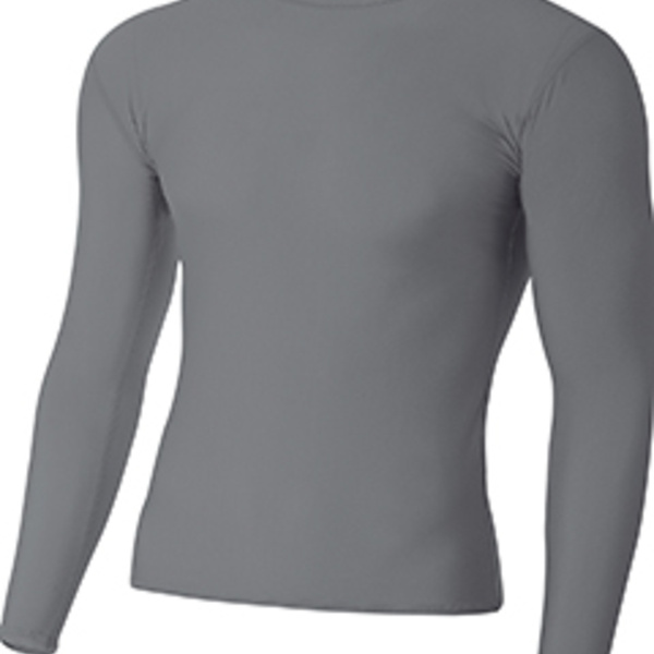 Youth Long Sleeve Compression Crewneck T-Shirt Thumbnail