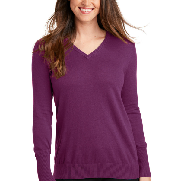 Women's V Neck Sweater Thumbnail